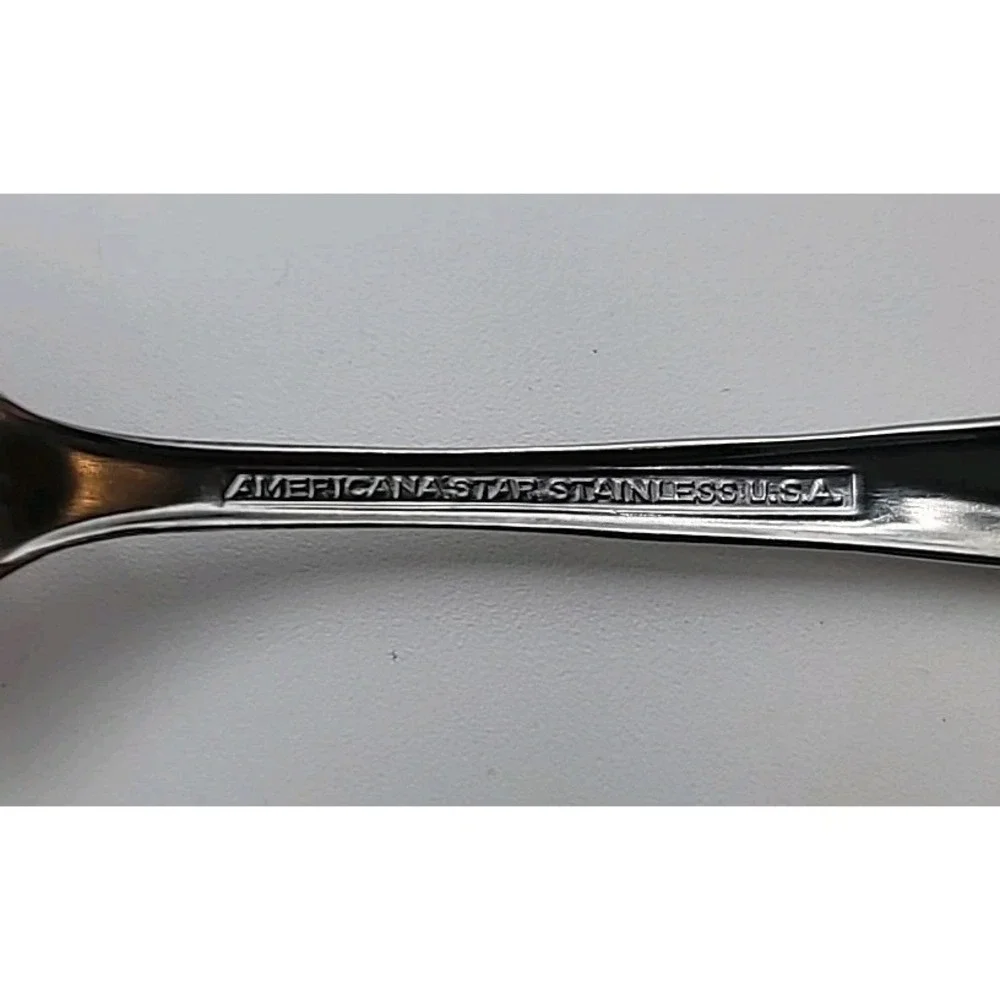 13pc VTG Americana Star Stainless‎ Flatware USA Atomic Starburst Knife Spoon